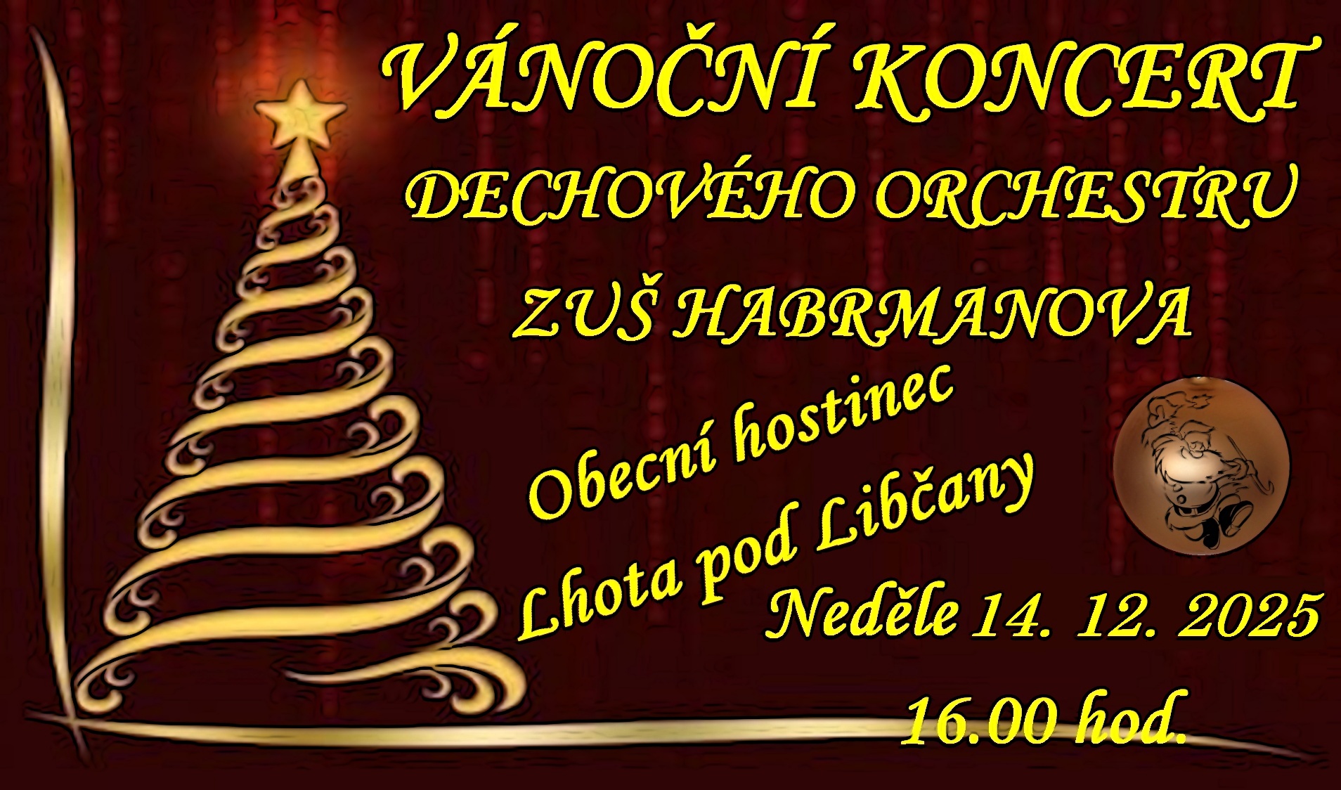 Vánoční koncert dechového orchestru 14.12.2025
